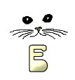 GIF animado (29826) Letra e bigotes gato