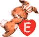 GIF animado (29393) Letra e conejo
