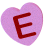 GIF animado (26741) Letra e corazon caramelo