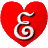 GIF animado (26926) Letra e corazon latiendo
