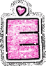 GIF animado (26993) Letra e corazones rosa