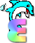 GIF animado (29341) Letra e delfin