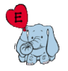 GIF animado (29495) Letra e elefante