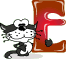 GIF animado (29792) Letra e gato