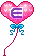 GIF animado (27081) Letra e globos romanticos