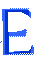 GIF animado (28104) Letra e mayuscula azul