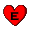 GIF animado (27133) Letra e mini corazon