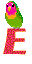GIF animado (28999) Letra e periquito