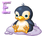 GIF animado (29025) Letra e pinguino