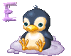 GIF animado (29025) Letra e pinguino