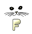 GIF animado (29827) Letra f bigotes gato