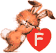 GIF animado (29394) Letra f conejo