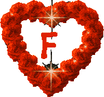 GIF animado (26866) Letra f corazon flores