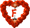 GIF animado (26866) Letra f corazon flores