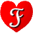 GIF animado (26927) Letra f corazon latiendo