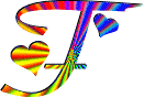 GIF animado (26778) Letra f corazones colores