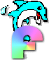 GIF animado (29342) Letra f delfin