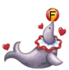 GIF animado (29548) Letra f foca