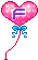 GIF animado (27082) Letra f globos romanticos