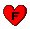 GIF animado (27134) Letra f mini corazon