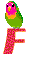 GIF animado (29000) Letra f periquito