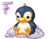GIF animado (29026) Letra f pinguino