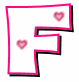 GIF animado (27160) Letra f romantica