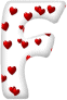 GIF animado (27212) Letra f romantica corazones