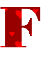 GIF animado (27238) Letra f romantica roja