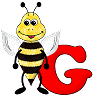 GIF animado (28596) Letra g abeja