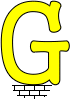 GIF animado (25497) Letra g amarilla divertida