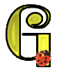 GIF animado (25595) Letra g amarilla mayuscula mariquita