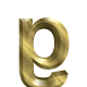 GIF animado (26008) Letra g amarilla metal dorada