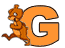 GIF animado (28775) Letra g ardillas