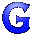 GIF animado (28243) Letra g azul anil