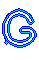 GIF animado (27423) Letra g azul mayuscula