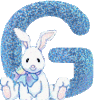 GIF animado (29369) Letra g conejito