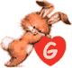 GIF animado (29395) Letra g conejo