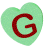 GIF animado (26743) Letra g corazon caramelo