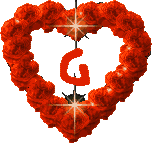 GIF animado (26867) Letra g corazon flores