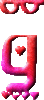GIF animado (26514) Letra g corazoncitos romanticos