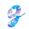 GIF animado (26655) Letra g corazones azules