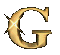 GIF animado (25772) Letra g dorada