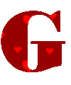 GIF animado (27239) Letra g romantica roja