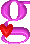 GIF animado (27328) Letra g rosa corazon