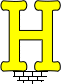 GIF animado (25498) Letra h amarilla divertida