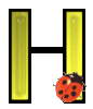 GIF animado (25597) Letra h amarilla mayuscula mariquita