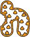 GIF animado (25665) Letra h amarilla mordida