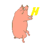 GIF animado (29681) Letra h animal