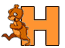 GIF animado (28776) Letra h ardillas